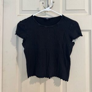 Black American Eagle Crop Top